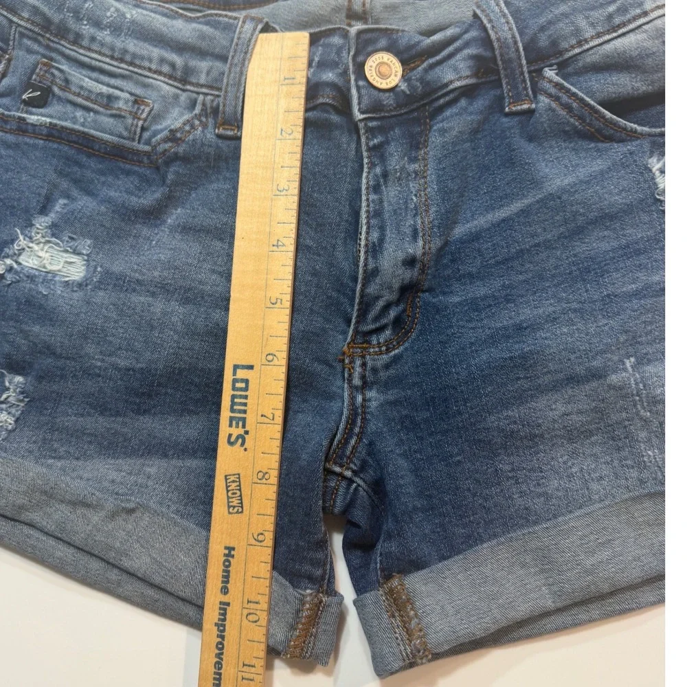 KanCan Distressed Jean Shorts W29 Y2K Cuffed‎ Festival Summer